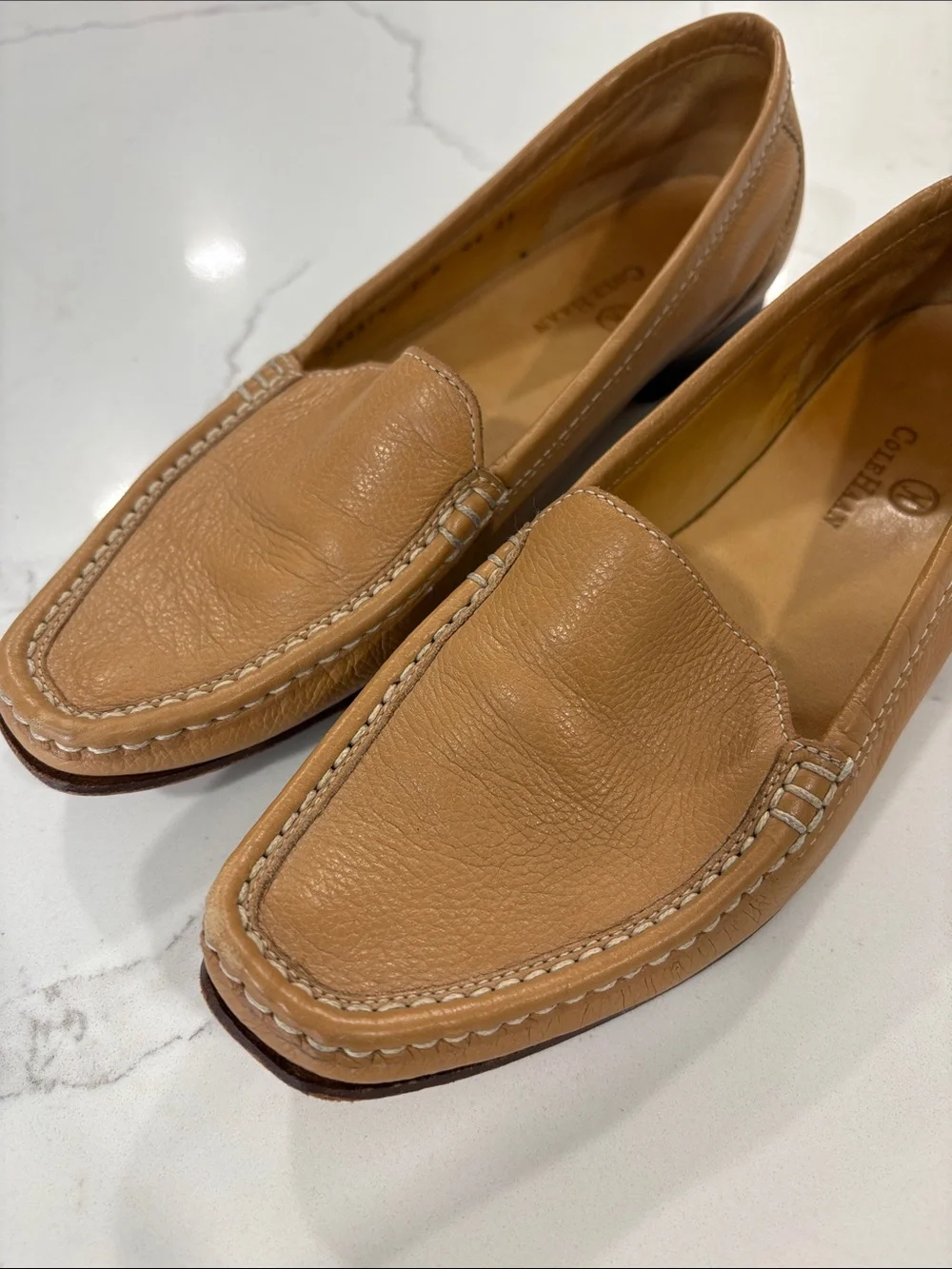 Cole Haan Tan Leather Moccasin Loafers Flats Size 7